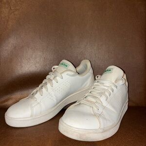 Adidas Cream and Green Sneakers